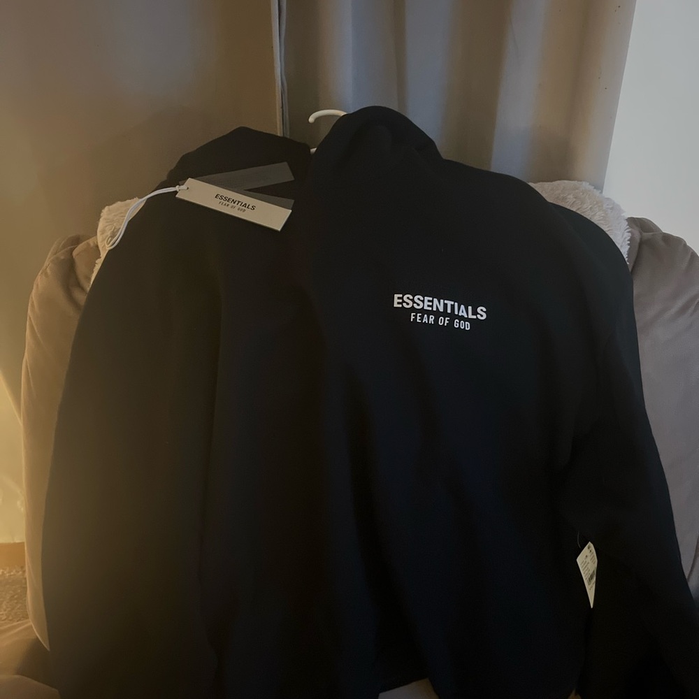 Essentials Black Crewneck Sweater